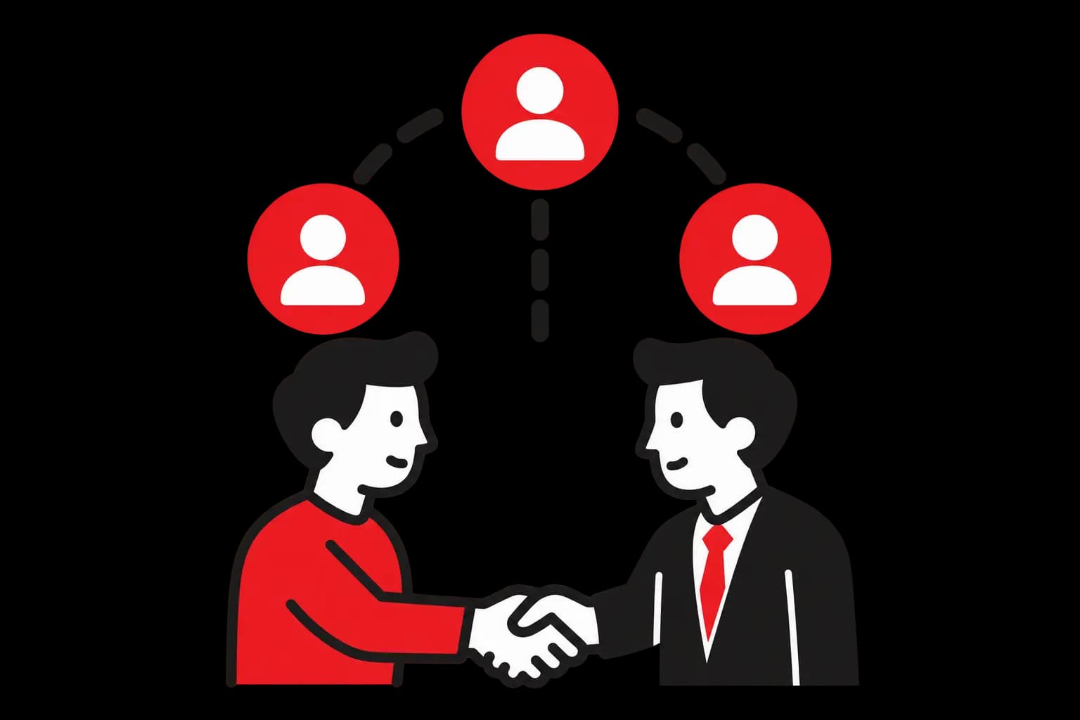 Illustration: the qualified lead is passed to a relevant BEC business.